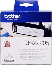 Brother DK-22205 nastro per etichettatrice Nero su bianco