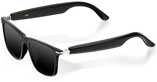 Occhiali da sole intelligenti con funzione di chiacchiera, compatibili con Bluetooth, unisex, lenti trasparenti, auricolari con altoparlante, occhiali da sole per viaggi, riunioni, fiere e incontri di lavoro.