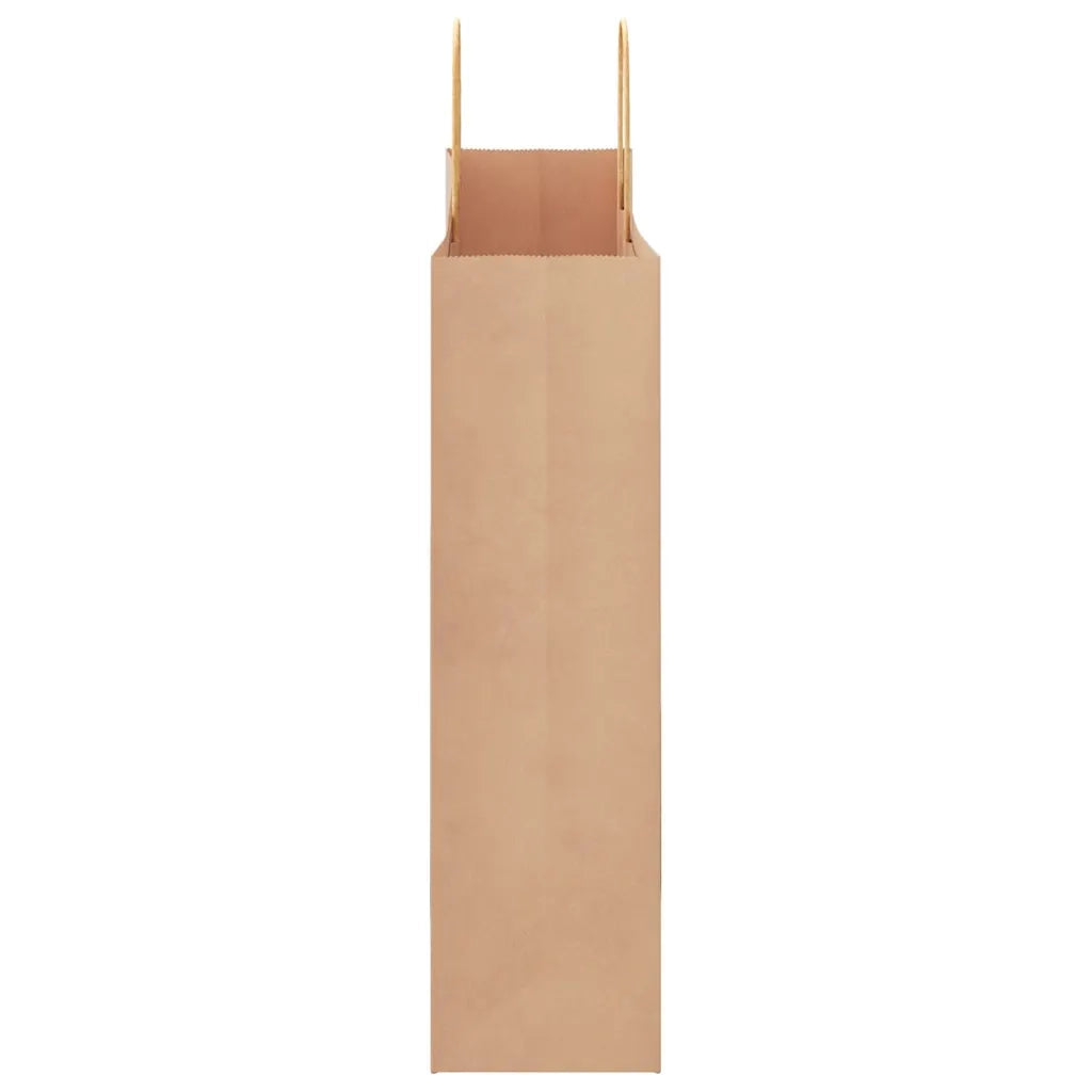 Sacchetti di Carta 250 pz con Manici Marrone 32x12x42 cm