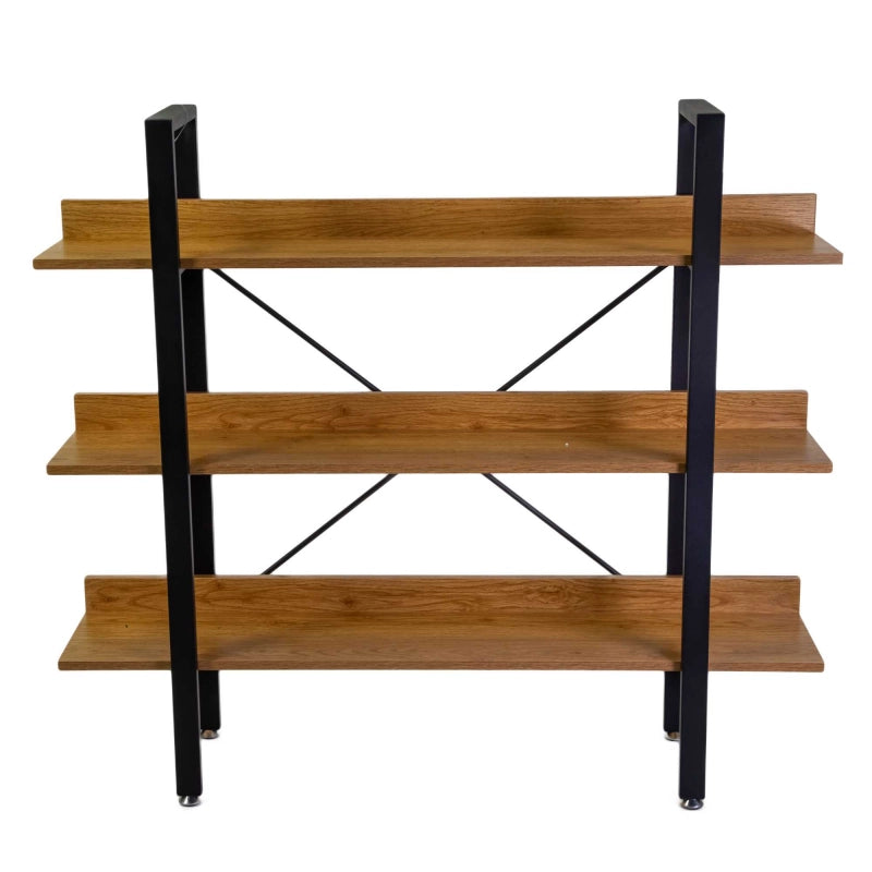 Scaffale metallo legno Achille 3 piani cm 120x28h108