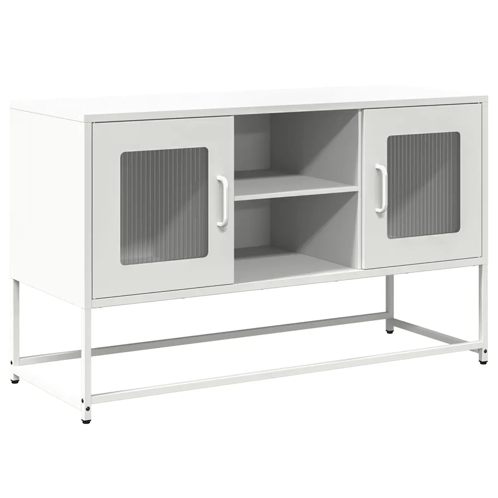 Mobile TV Bianco 100,5x39x60,5 cm in Acciaio 853385