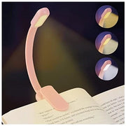 Lampada da lettura LED, lampada da tavolo, lampada da tavolo con clip, caricabile via USB, lampada da tavolo da 360°, colore rosa