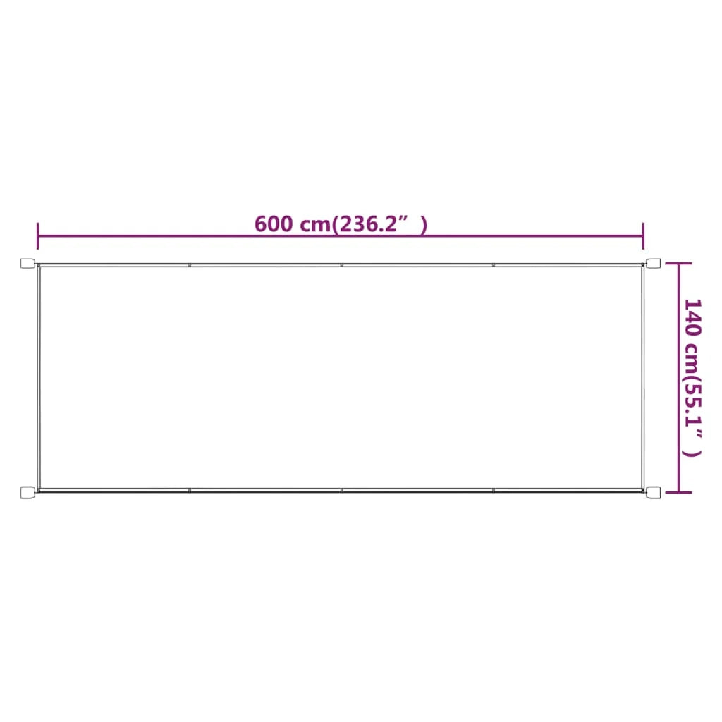 Tenda da sole verticale 140x600 cm tessuto oxford arancione 02_0007662
