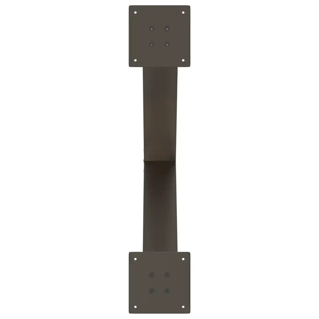 vidaXL Gambe per tavolo da pranzo a forma di X 3 pz in acciaio naturale 70x(72-73) cm