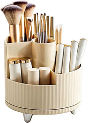 Organizzatore per strumenti di trucco 360° rotante - 5 compartimenti - stabilità - ideale per strumenti di trucco - materiali plastici