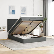 vidaXL Struttura Letto Pouf con Materasso 140x200 cm in Tessuto