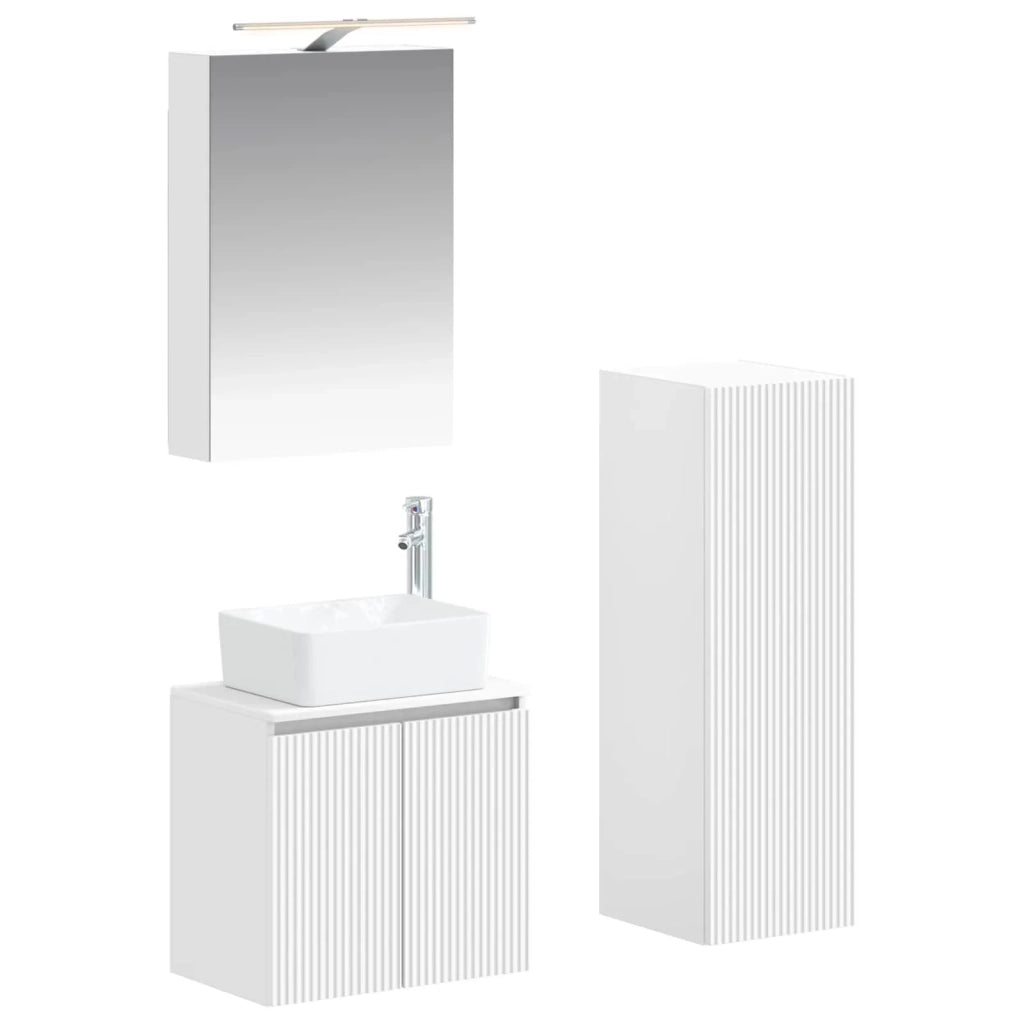 Set di mobili per il bagno 4 pcs Bianco 3407431