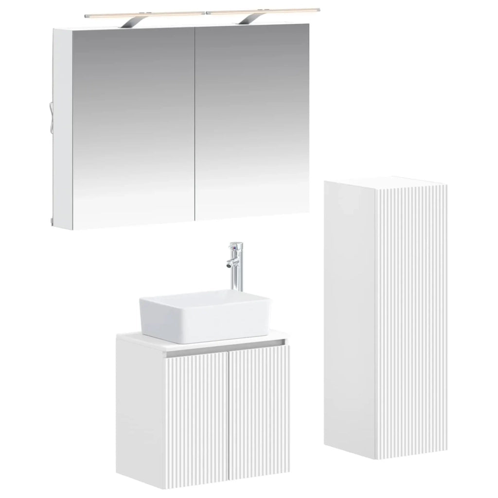 Set di mobili per il bagno 4 pz Bianco 3407431