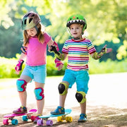 Kit di protezione per bambini, protettore di gomito, protettore di polso (protettori di ginocchio, per skateboard, pattini a rotelle, bicicletta, sport)