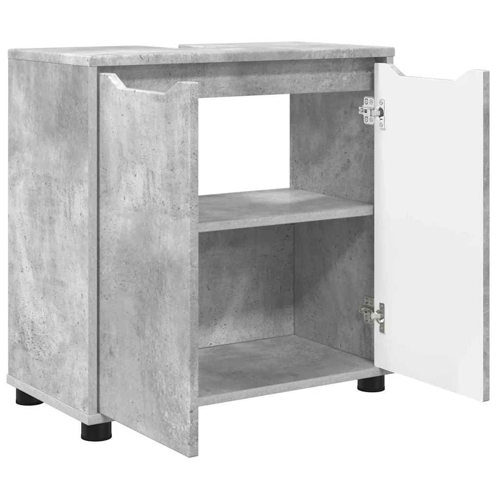 Mobile per lavabo da bagno Grigio cemento 60 x 30 x 60 cm