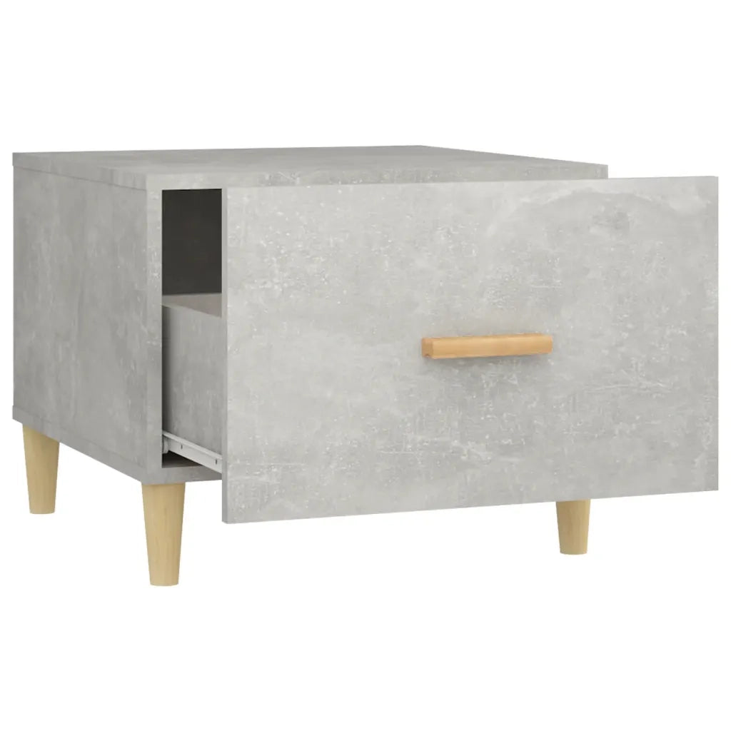 Tavolini Salotto 2pz Grigi Cemento 50x50x40cm Legno Multistrato