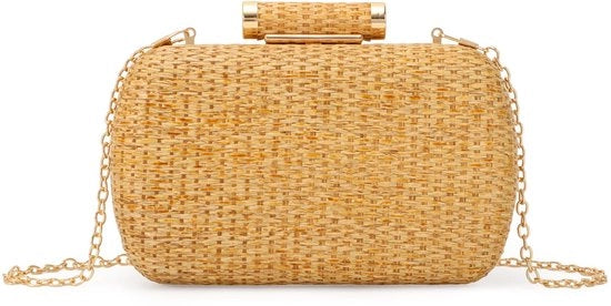 Borsa da Sera per Donna con Fermo Stro Clutch per Festa, Matrimonio, Estate e Bagno