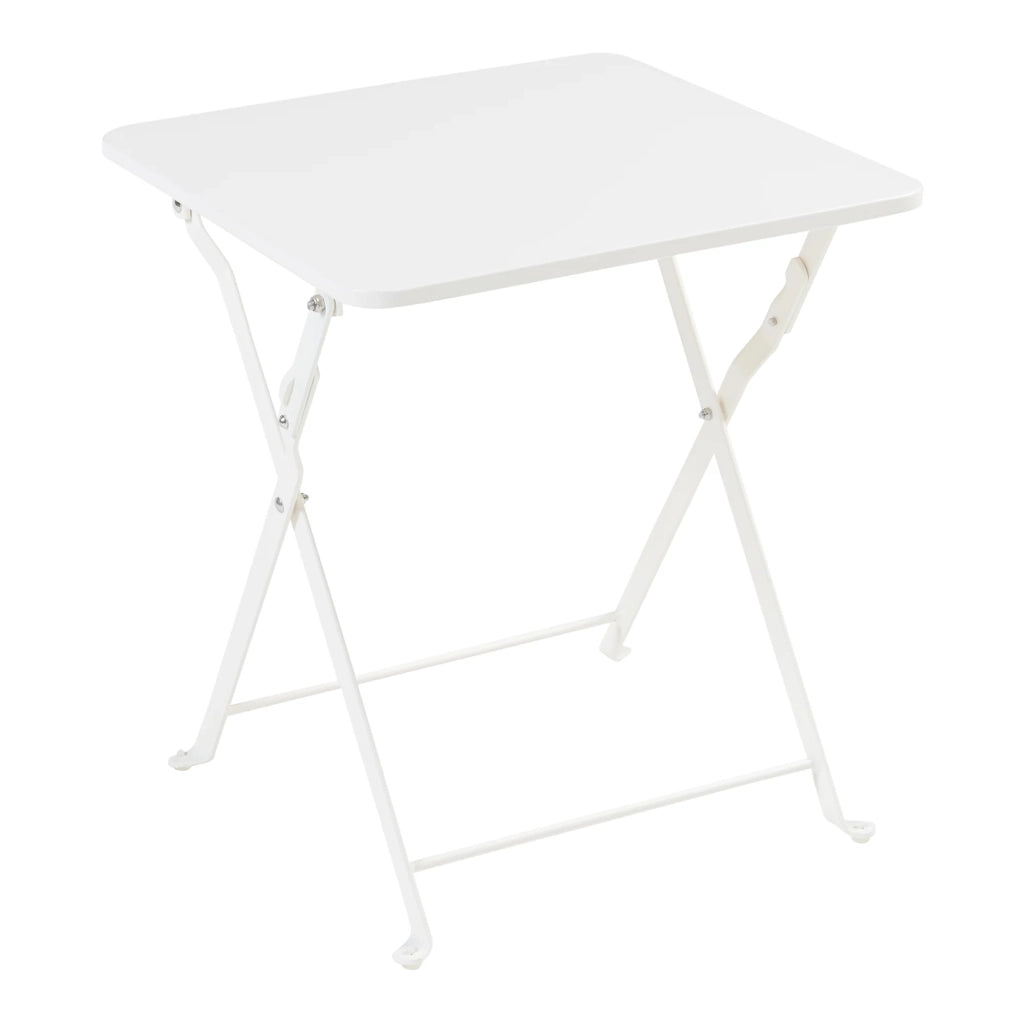 Tavolo pieghevole da giardino/campeggio 45 x 40 x 40 cm acciaio bianco 03_0011091