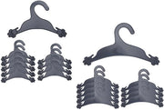 Hanger per Animali 20x - Hanger in Plastica - Nero - Hanger con Disegno di Cucciolo - Per Abbigliamento Bambino - Solido e Sostenibile