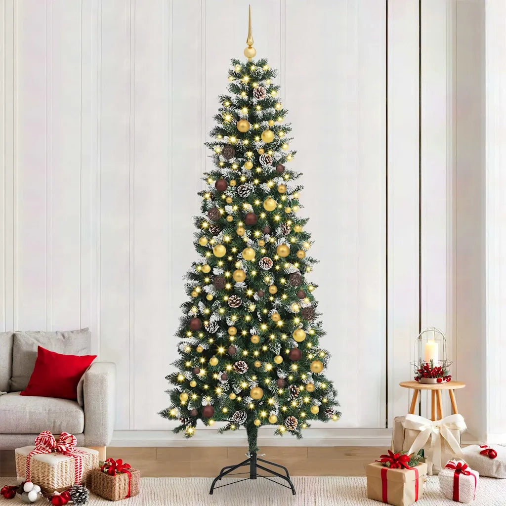 Albero di Natale artificiale con 300 LED Verde 240 cm 3395841