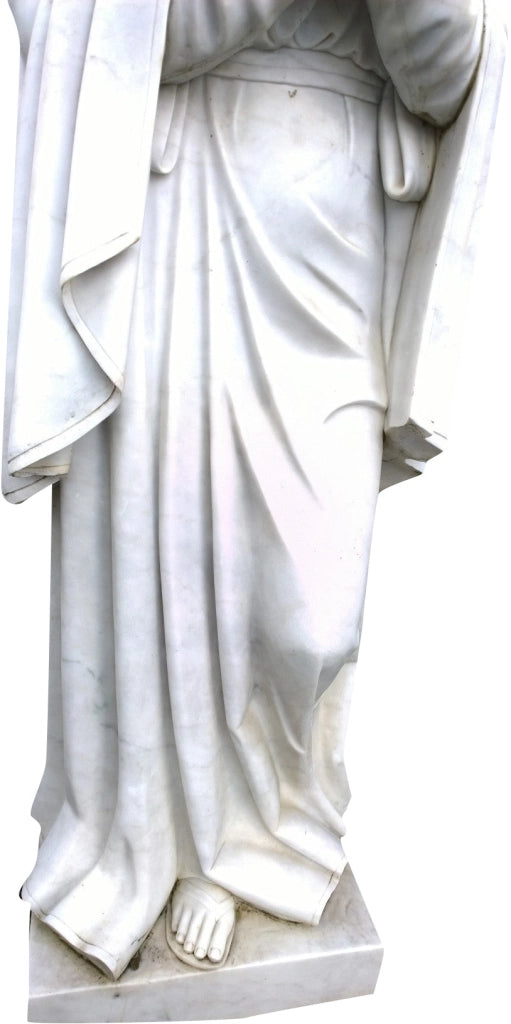 Biscottini Madonna di Lourdes in marmo L62xPR45xH215 cm Statua dimensioni Raffigurante