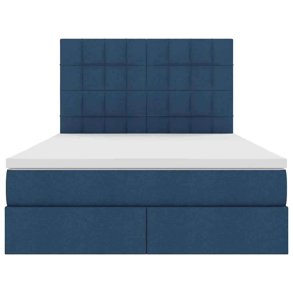 Letto con contenitore e LED con led Blu 140 x 200 cm Poliestere 3372425