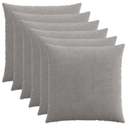 Federa 6 pcs HEERLEN Grigio Chiaro 65 x 65 cm corduroy 912934