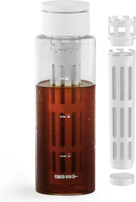 Apparecchio per Cold Brew 600ml 20oz con filtro rimovibile per tè freddo e caffè freddo Pitcher bianco CE6136-OS