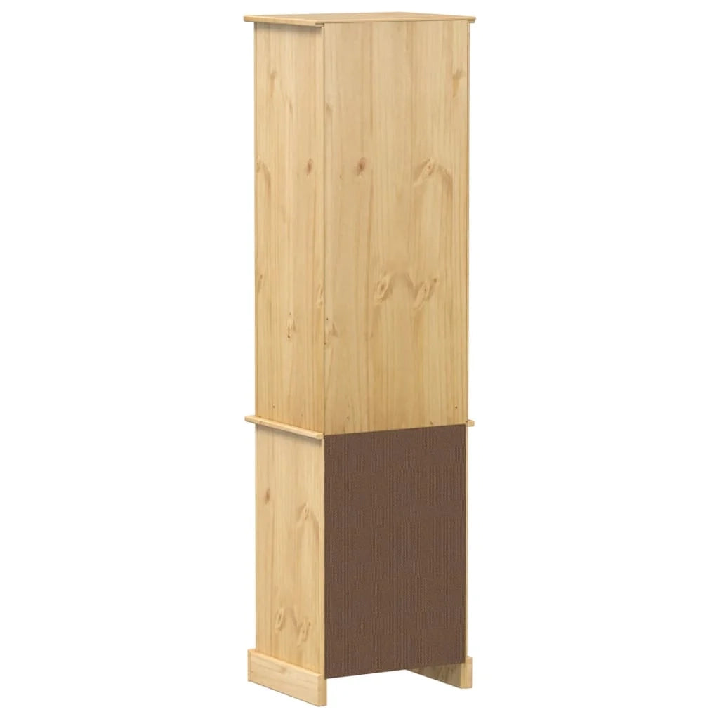 Mobiletto moderno per il bagno 50 x 40 x 185 cm stile rustico legno massello di pino 02_0056359