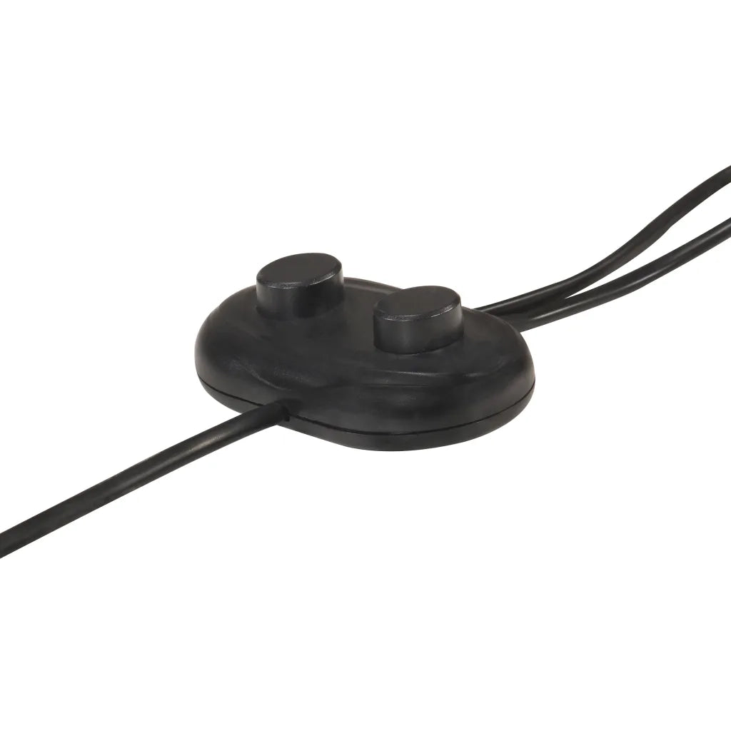 Lampada da Pavimento con 2 Paralumi Nera E27 in Ghisa CFW5670979