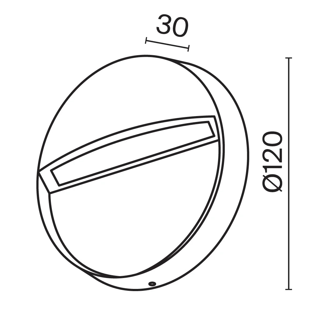 Segnapasso Da Esterno Moderna Mane Led Integrato 3W Alluminio Bianco Ip54