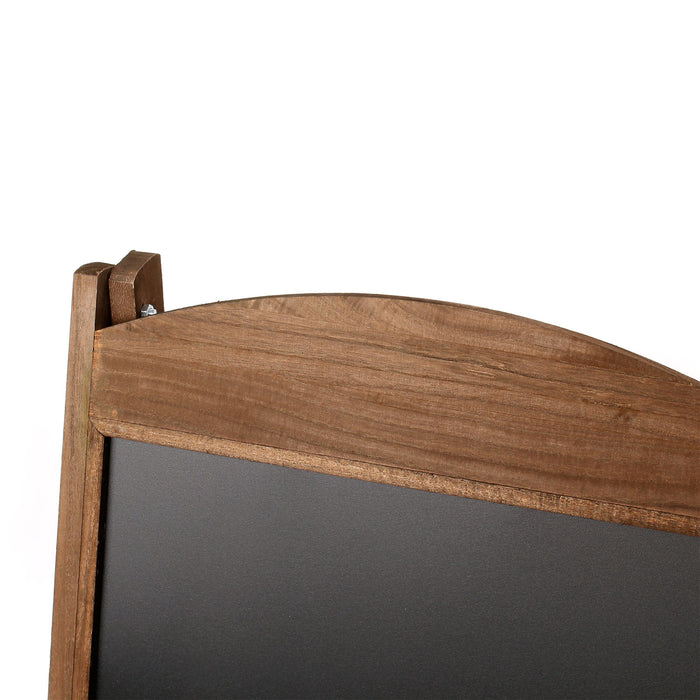 Toboli Lavagna a cavalletto per bar ristoranti negozi 42x112cm in legno con ripiano per fiori