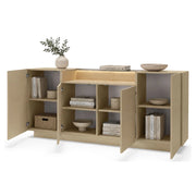 Madia Halefa, Credenza 4 Ripiani, 103x40x83h cm Marrone Chiaro