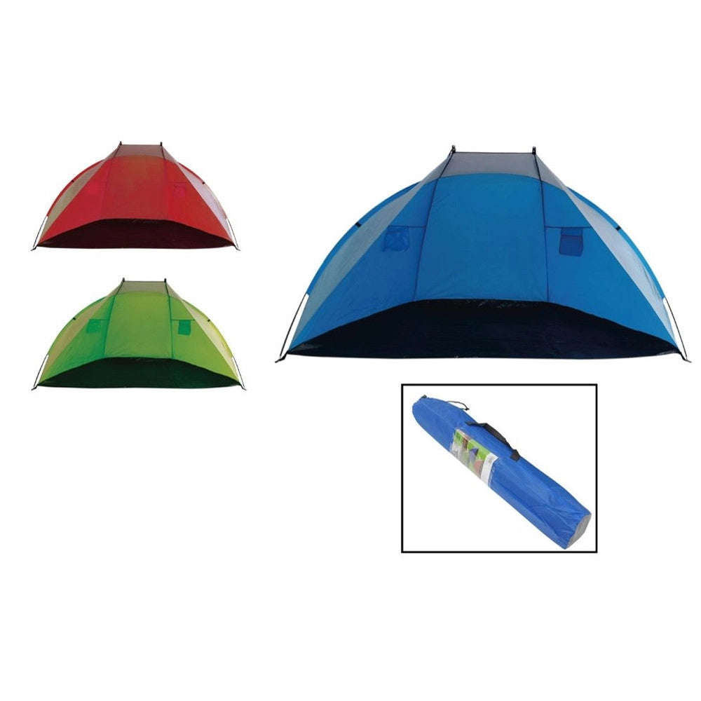 Trade Shop - Tenda Da Spiaggia Pieghevole Ultraleggera Facile Montare Campeggio 240x120x120cm 206404 -
