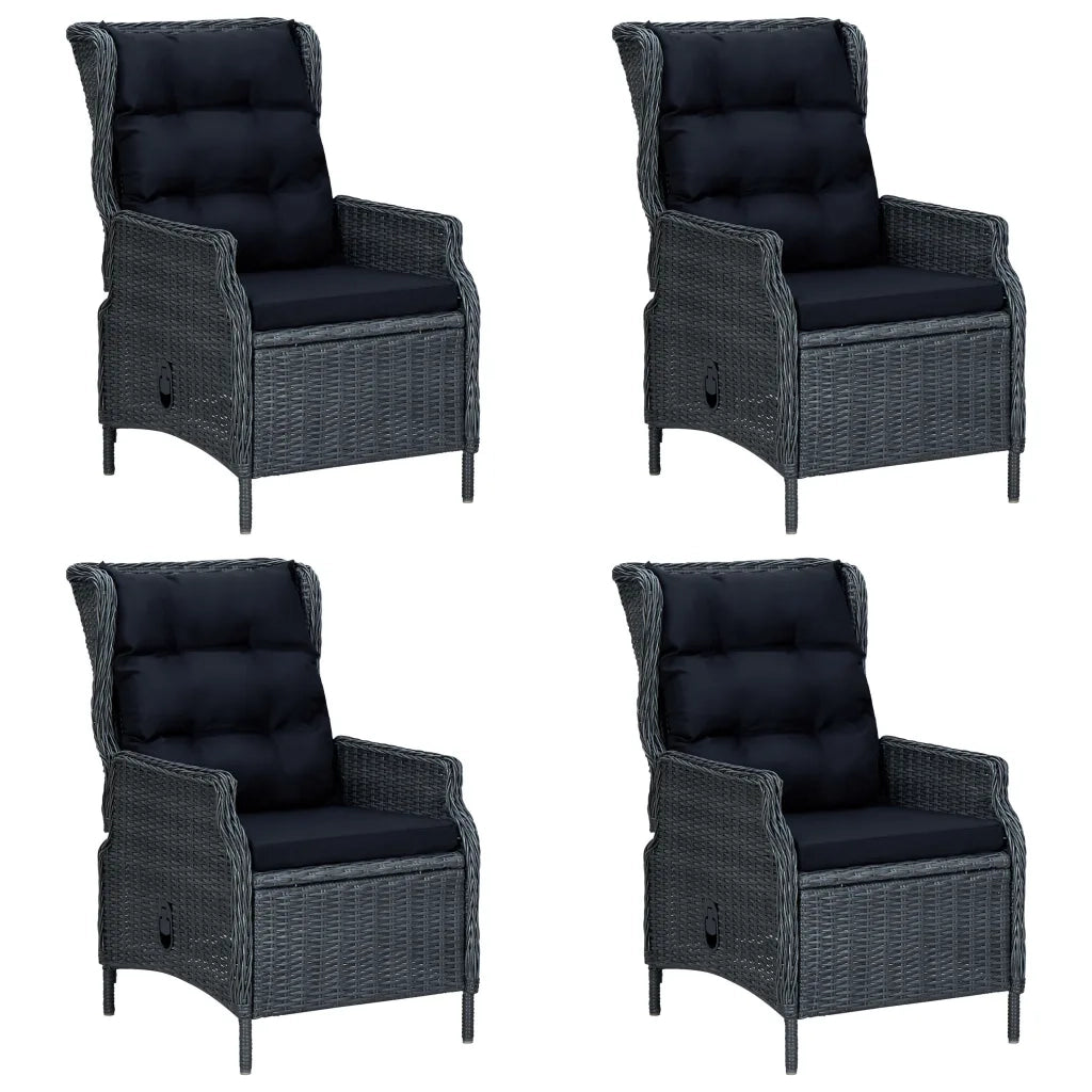 Set Mobili da Pranzo per Giardino 5 pz Grigio Scuro cod mxl 41097