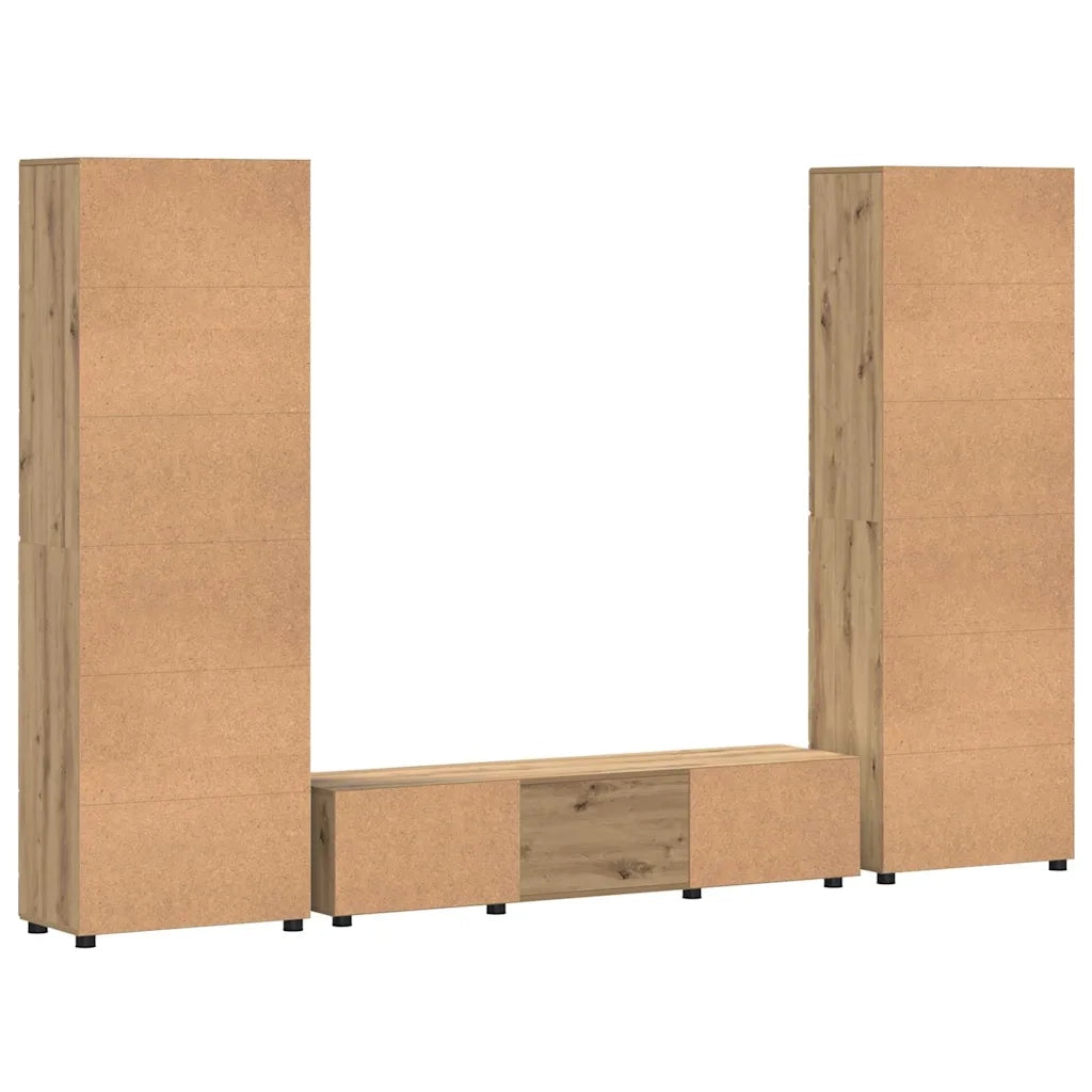 Set mobile TV FLORIN 3 pcs Rovere artigianale Legno multistrato
