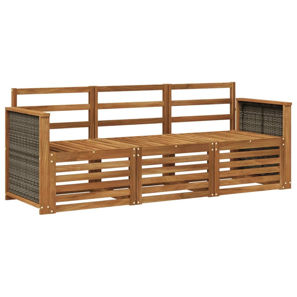 Set divani 3 pz Legno di Acacia Massello 3383955