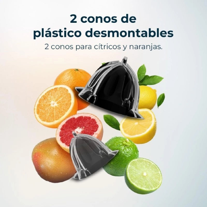 CECOTEC 03363 - Spremiagrumi manuale Xqueeze RetroJuice 600 Steel