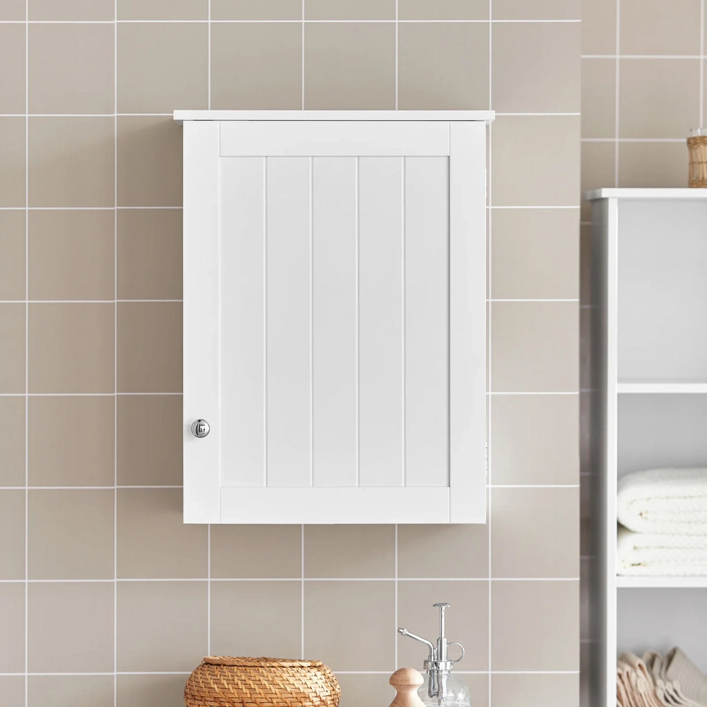 Pensile Bagno o Cucina Armadietto Bagno L40*P23*A52 cm, Bianco BZR19-W