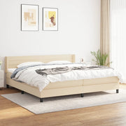 Giroletto a Molle con Materasso Crema 200x200 cm in Tessuto cod mxl 61246