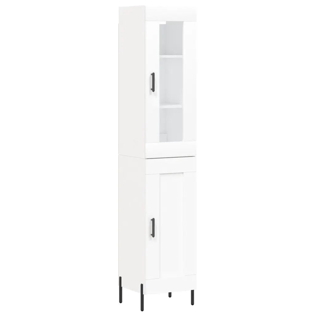 Credenza | Madia | Buffet da pranzo | Armadio da pranzo Bianca 34,5x34x180 cm in Legno Multistrato
