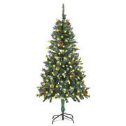 Albero di Natale Artificiale Preilluminato con Pigne 150 cm 3077746