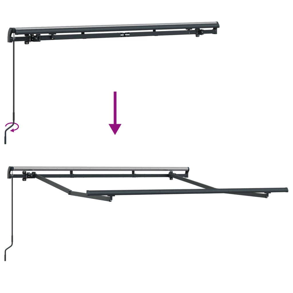 Struttura Tenda Manuale Retrattile 2.5x2 m in Metallo
