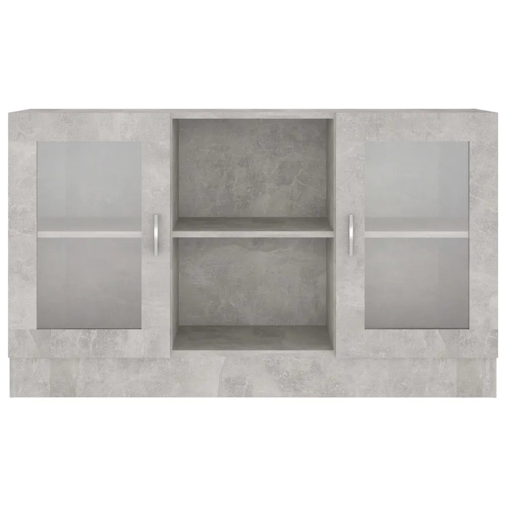 Vetrina moderna e pratica in legno grigio effetto cemento 120 x 30 x 70 cm stile minimalista 02_0047767