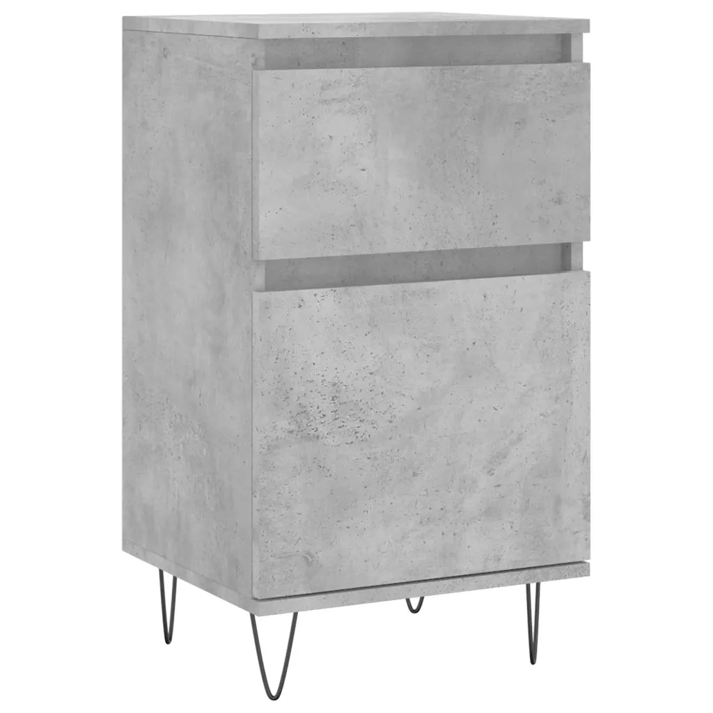 Credenze 2 pz Grigio Cemento 40x35x70 cm in Legno Multistrato 831157
