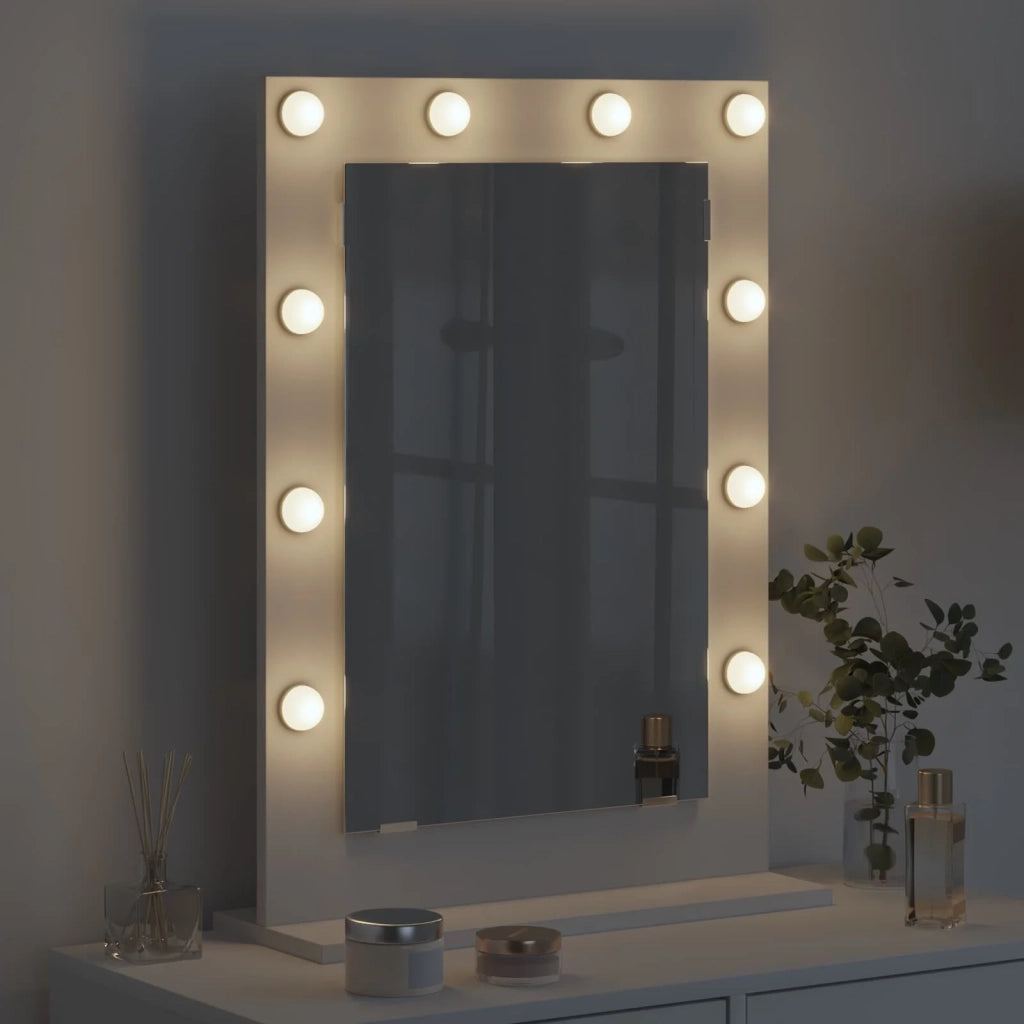 Specchio da Vanità Rettangolare Bianco 70 x 50 x 18 cm 868333