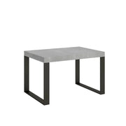 Tavolo allungabile 140/244x90 cm Tecno colore cemento gambe antracite