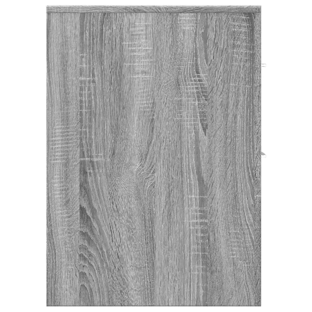 Armadietto da Bagno Stretto con Ruote Grigio Sonoma Truciolato 855282