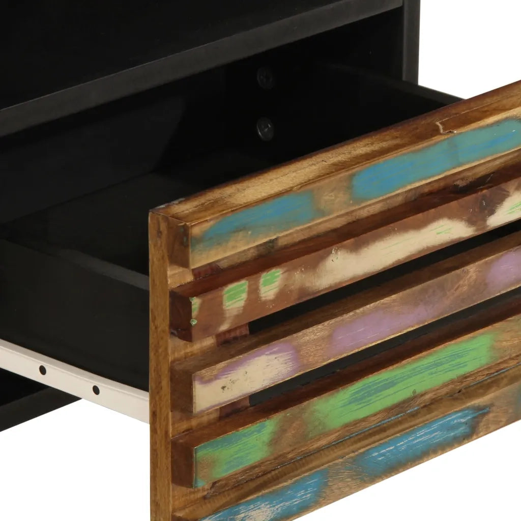 Comodini 2pz-Set di 2 Tavolino da notte 40x34x46 cm in Legno Massello di Recupero