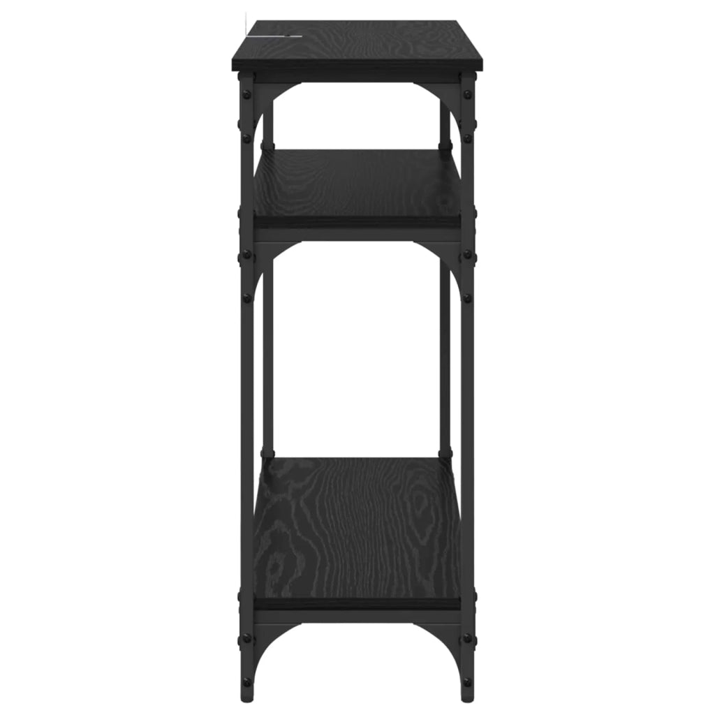 Tavolo consolle Rovere Nero 75 x 29 x 75 cm Legno multistrato