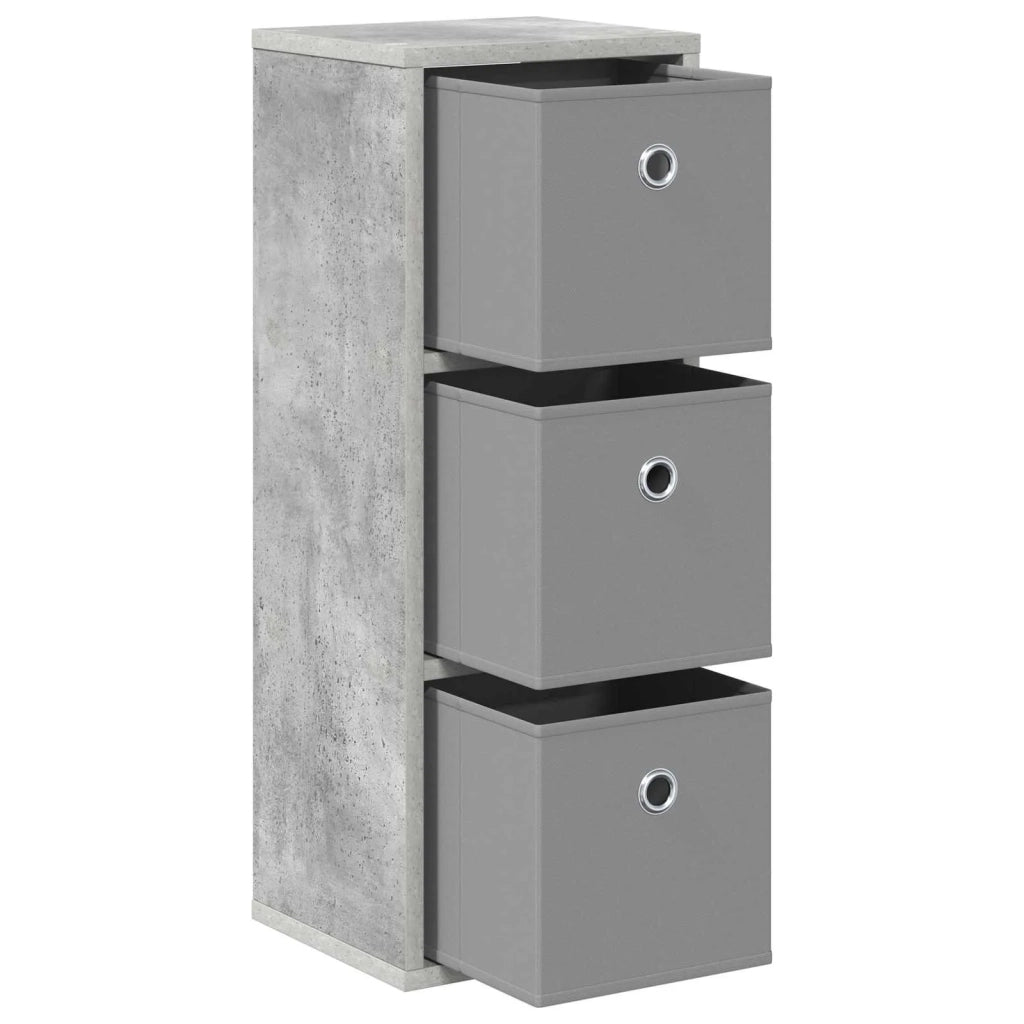 Credenza con cassetto Grigio cemento 25,5 x 22 x 69,5 cm