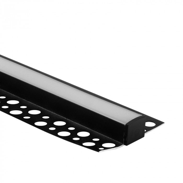 Profilo LED GN02 da superficie nero diffusore opaco 2m Ecolight