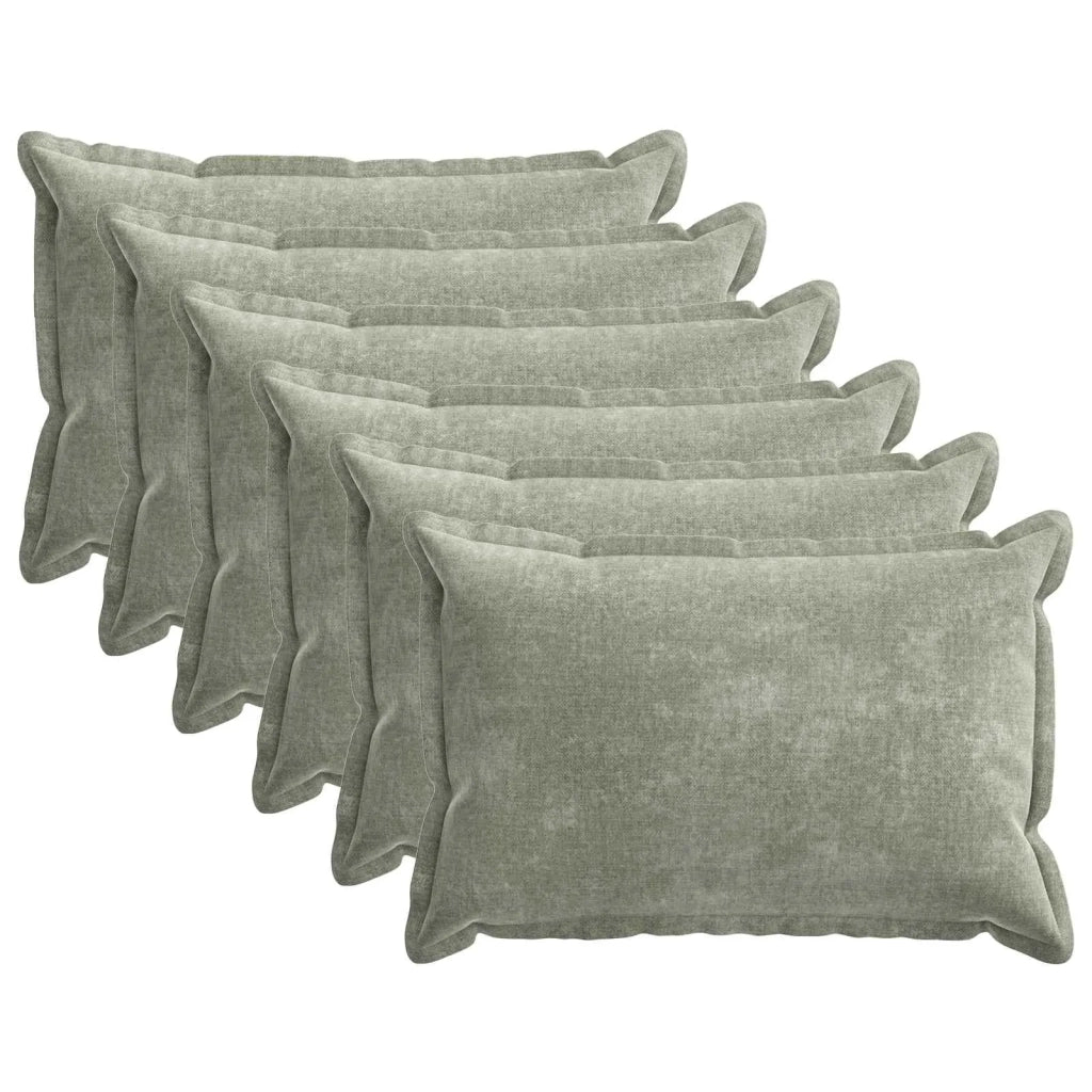 Federa 6 pz HOUTEN Verde 50 x 70 cm Tessuto Chenille 919544