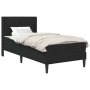 Letto singolo | Letto per adulti | Struttura letto con materasso Nero 90 x 190 cm Velluto
