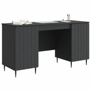 Scrivania | Tavolo da Ufficio Nero 142,5 x 50 x 75 cm Legno ingegnerizzato